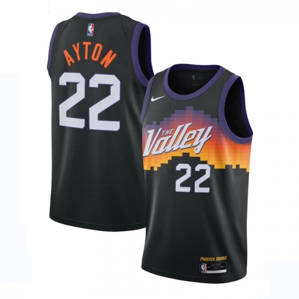 Men's Phoenix Suns DeAndre Ayton #22 Black 2021 Swingman Jersey - City Edition-Pro Kit Vault | Brand New 26/27 Sports Jerseys
